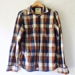 Vans Plaid Shirt sz Small Brown